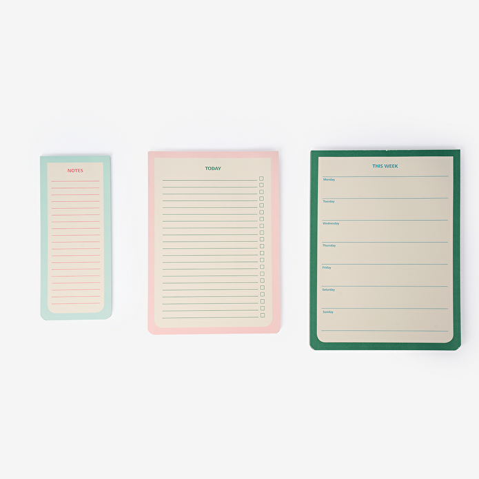 Flying Tiger Copenhagen 3'lü Çok Renkli Planner Seti