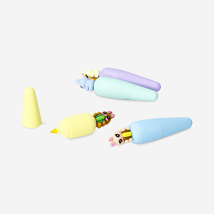 Flying Tiger Copenhagen Havuç Detaylı 4'lü Fosforlu Kalem