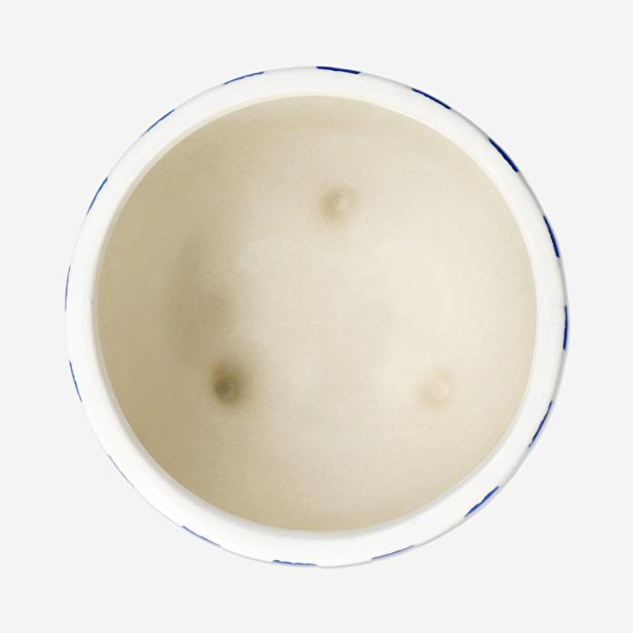 Flying Tiger Copenhagen Mavi Beyaz Çizgili Ayaklı Saksı