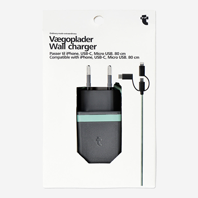 Flying Tiger Copenhagen 3’ü 1 arada duvar şarj cihazı