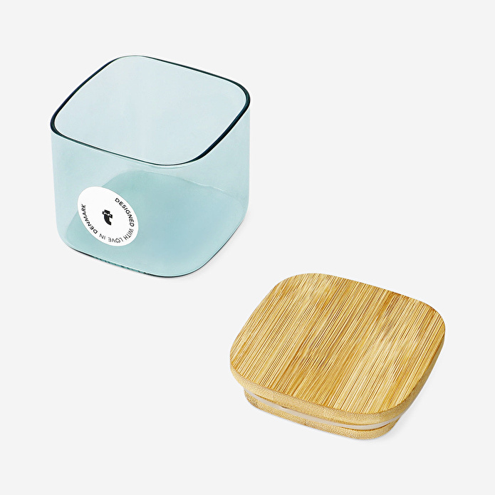 Flying Tiger Copenhagen Bambu Kapaklı Yeşil Cam Saklama Kabı 200 ml