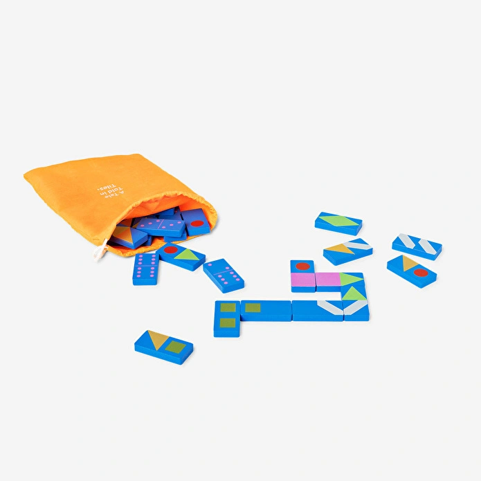 Flying Tiger Copenhagen Kitap Kutusunda Ahşap Domino Takımı