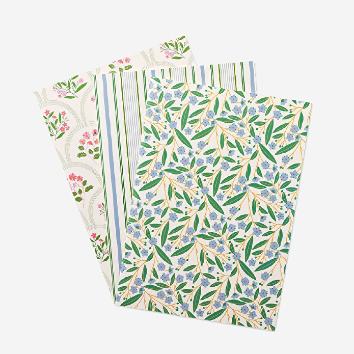 Flying Tiger Copenhagen 3'lü Çiçek Desenli Defter A5