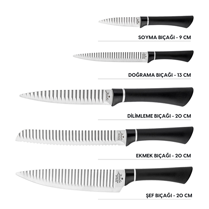 Jumbo New Eva Çelik Bıçak Seti 5 Parça