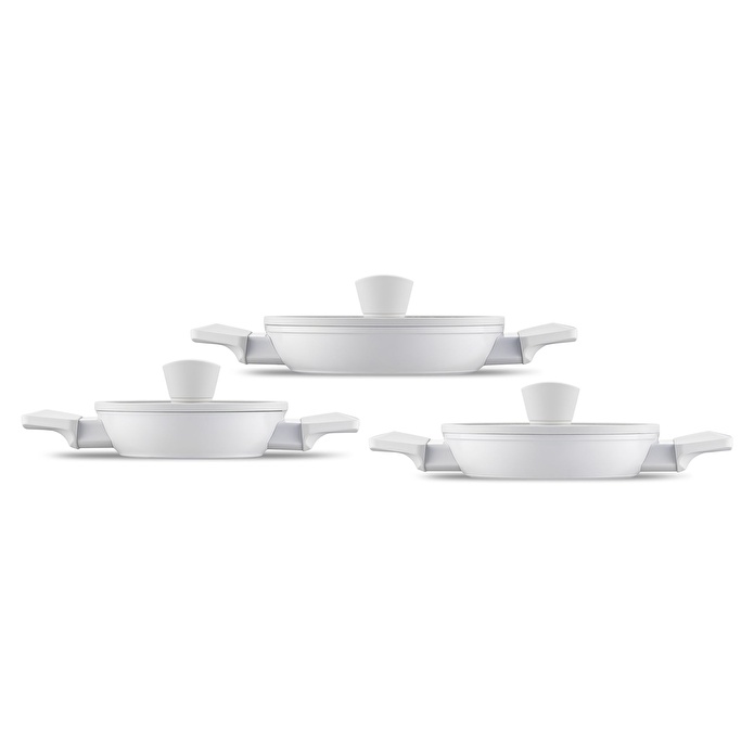 Jumbo Swiss Crystal 6 Parça Light Grey Sahan Seti