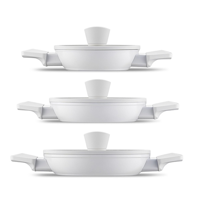 Jumbo Swiss Crystal 6 Parça Light Grey Sahan Seti