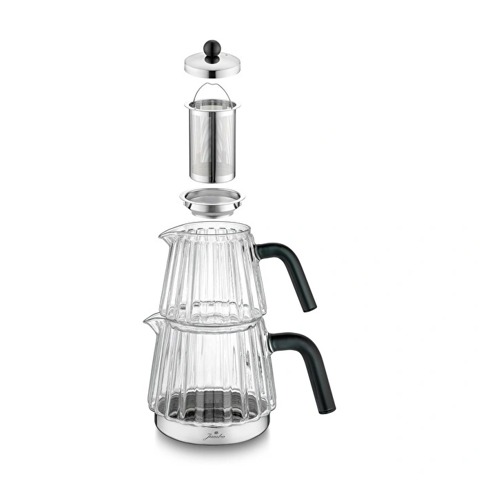 Jumbo Aura Glass İndüksiyon Tabanlı Cam Çaydalık