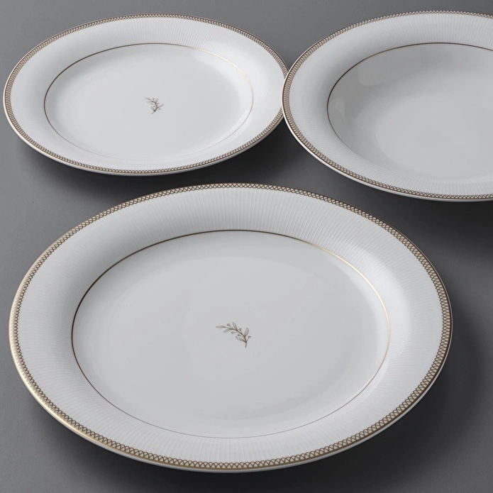 Jumbo Lineda Gold 55 Parça 12 Kişilik Yemek Takımı