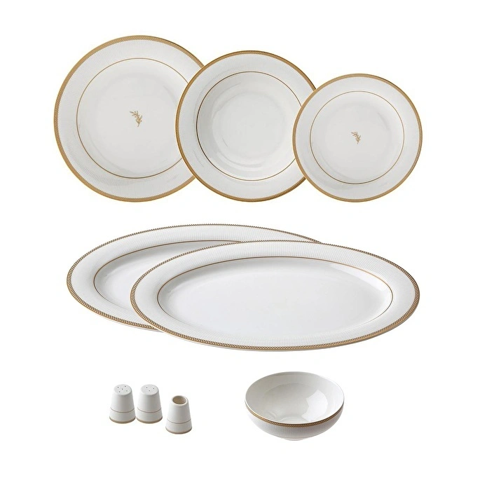 Jumbo Lineda Gold 55 Parça 12 Kişilik Yemek Takımı