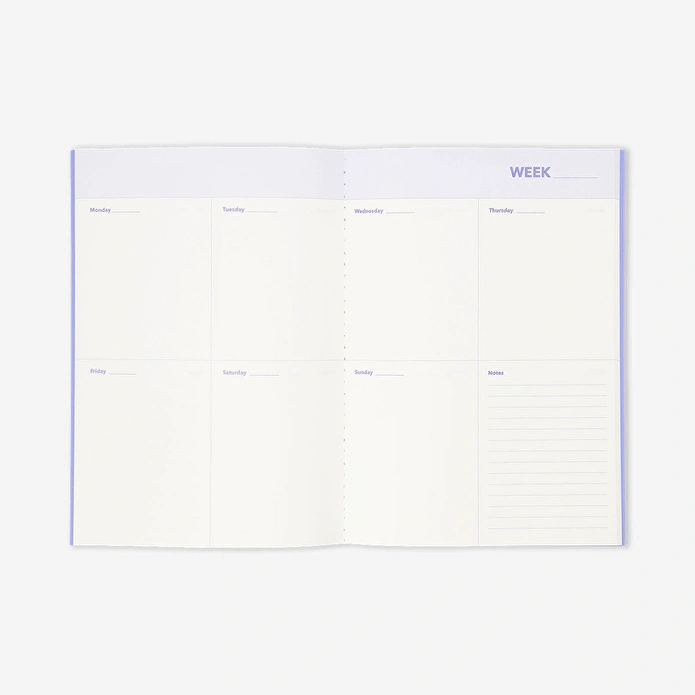 Flying Tiger Copenhagen Bordo Mavi Kareli Haftalık Planlayıcı B5 Defter