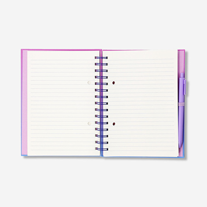 Flying Tiger Copenhagen Mor Renk Geçişli Kalemli Spiralli Defter