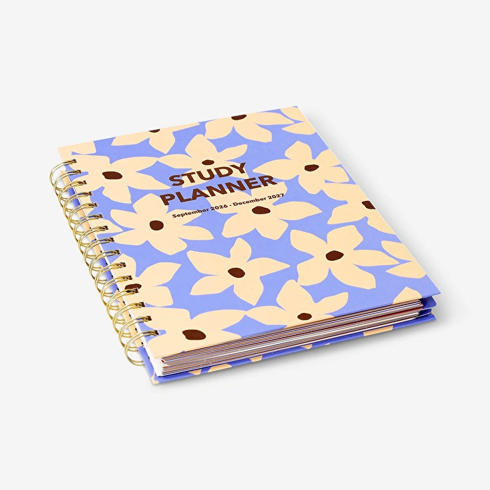 Flying Tiger Copenhagen Bej Çiçekli Çalışma Planlayıcı Defter