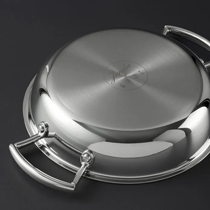 Jumbo Gourmet 26 cm İndüksiyon Tabanlı Çelik Pilav Tenceresi