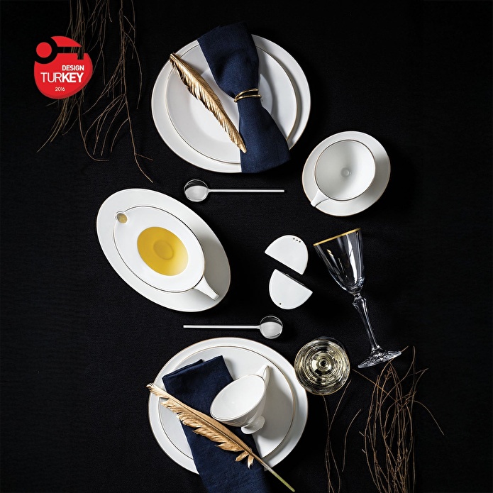 Jumbo Moon Platin 64 Parça 12 Kişilik Yemek Takımı