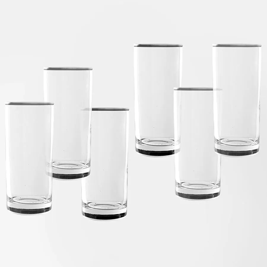 Jumbo New Ronat Platin Rimli 6'lı Meşrubat Bardağı