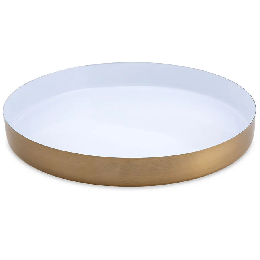 Jumbo Capella Beyaz Yuvarlak Tepsi 32 cm