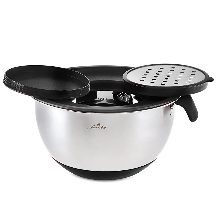 Jumbo Globe Plus Siyah Saklama Kabı Rendeli 20 cm