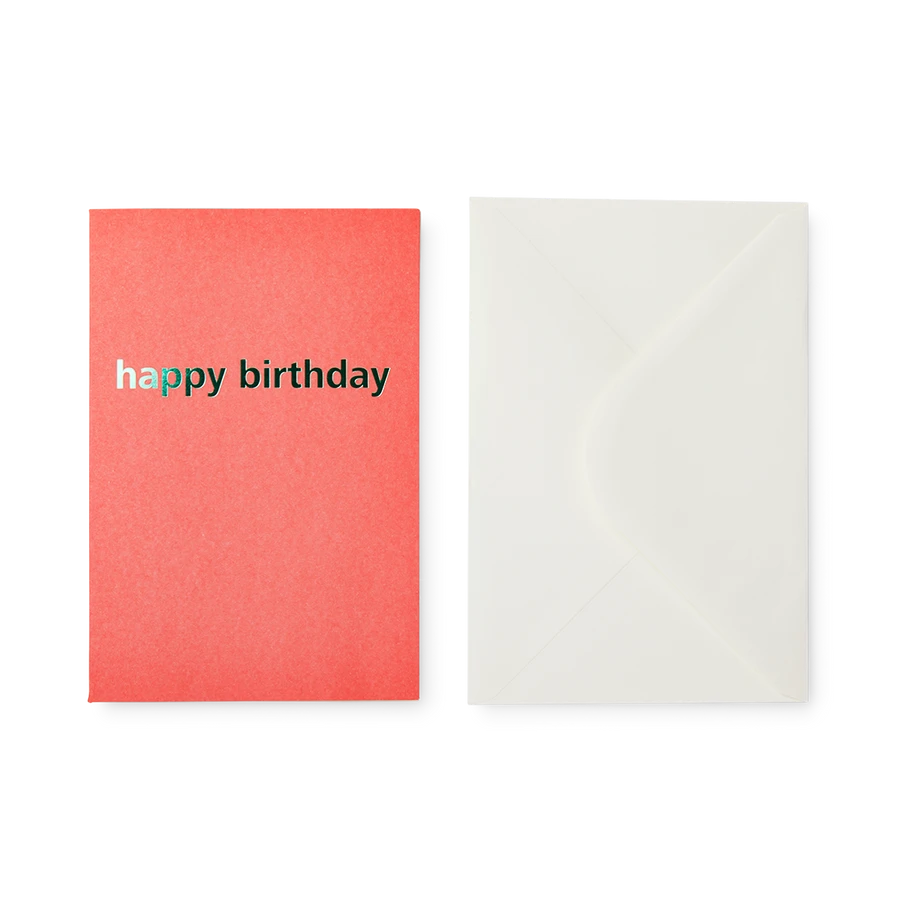 Flying Tiger Copenhagen Pembe Happy Birthday Kart