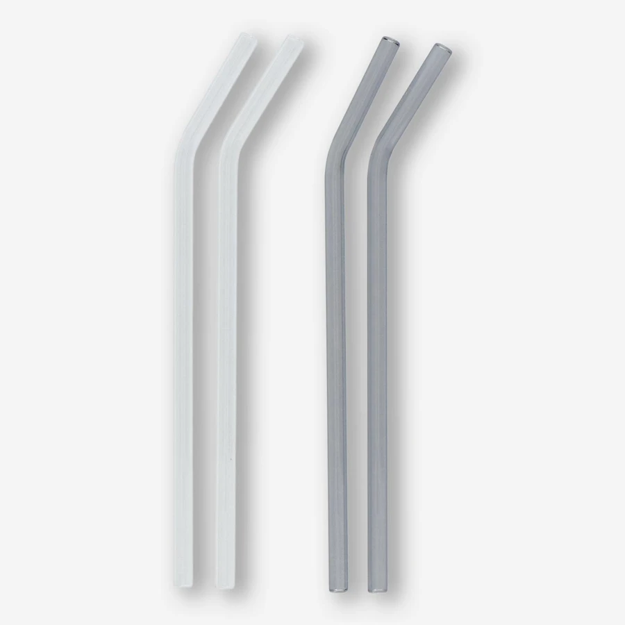 Flying Tiger Copenhagen 4'lü Beyaz Cam Pipet Seti 23 cm