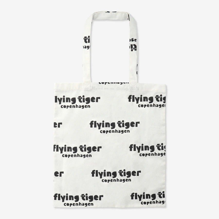 Flying Tiger Copenhagen Flying Tiger Copenhagen Logolu Bez Çanta