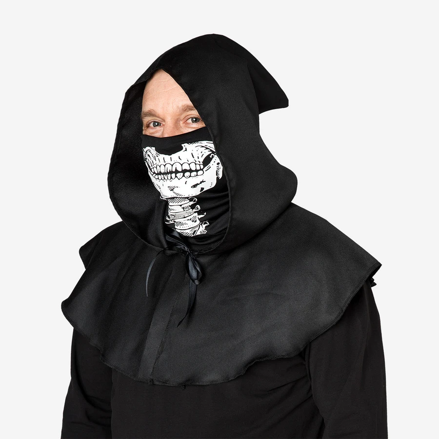 Flying Tiger Copenhagen Siyah Pelerin ve İskeletli Bandana Seti