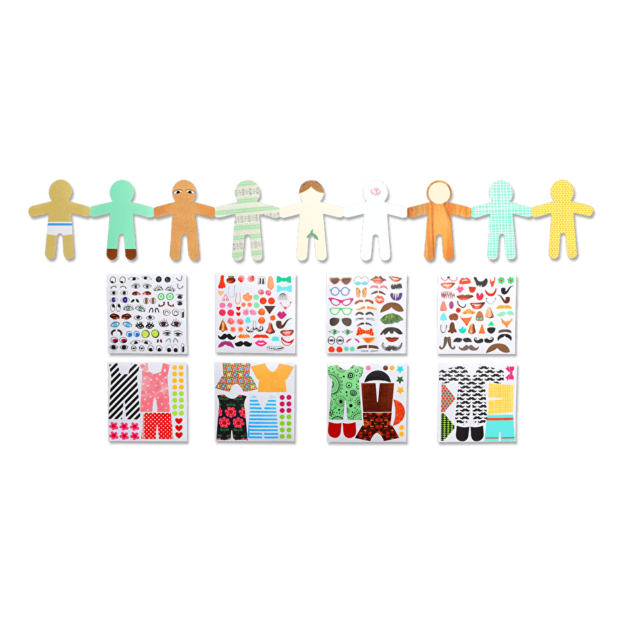 Flying Tiger Copenhagen Kendin Yap Kağıt Bebek ve Sticker Kiti