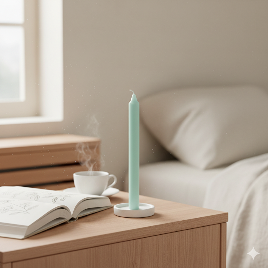 Flying Tiger Copenhagen Açık Yeşil Şamdan Mumu 2,2 cm x 24 cm