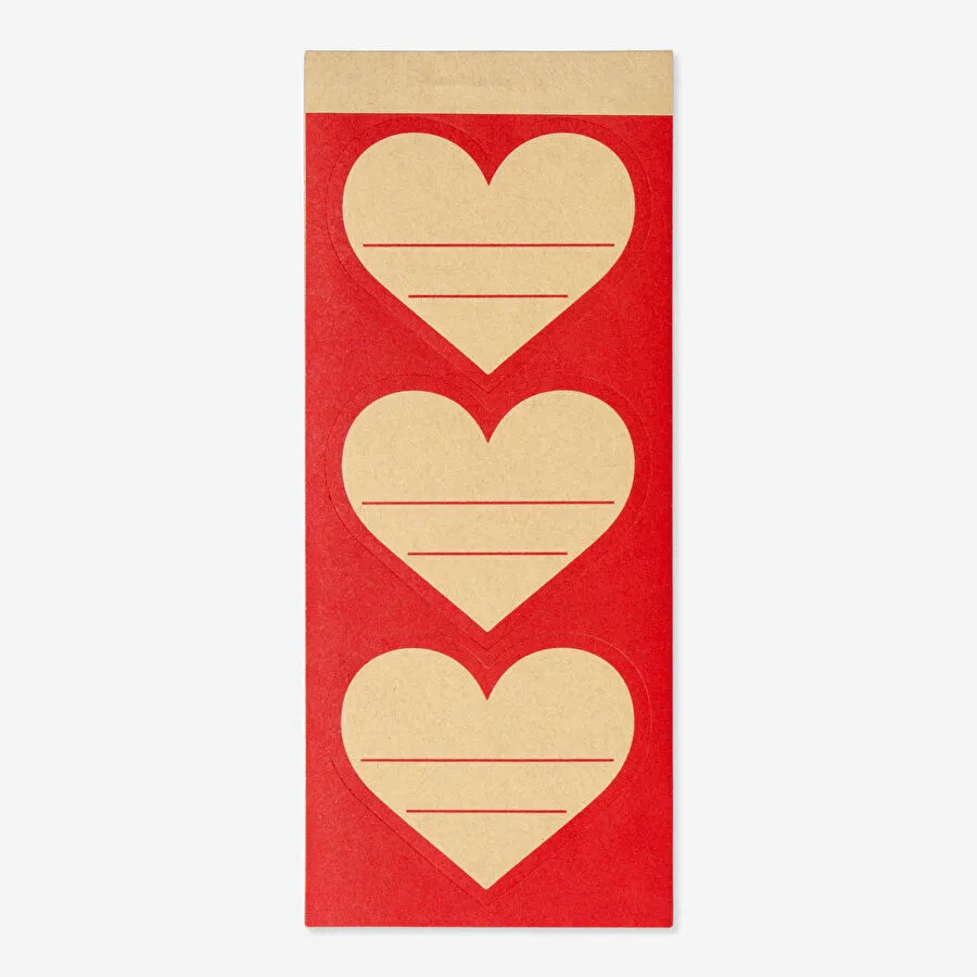 Flying Tiger Copenhagen 15'li Kalp Şekilli Hediye Etiketi Seti