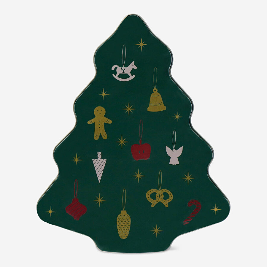 Flying Tiger Copenhagen Çam Ağacı Şekilli Metal Kurabiye Kutusu