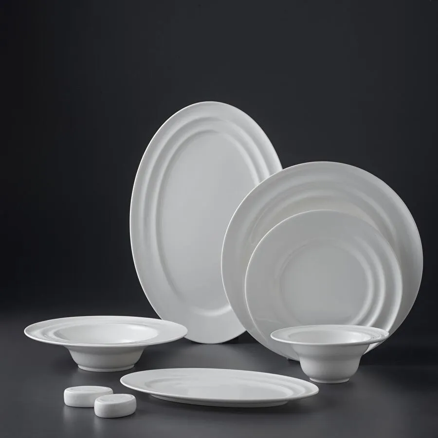 Jumbo Aqua Beyaz 58 Parça 12 Kişilik Yemek Takımı