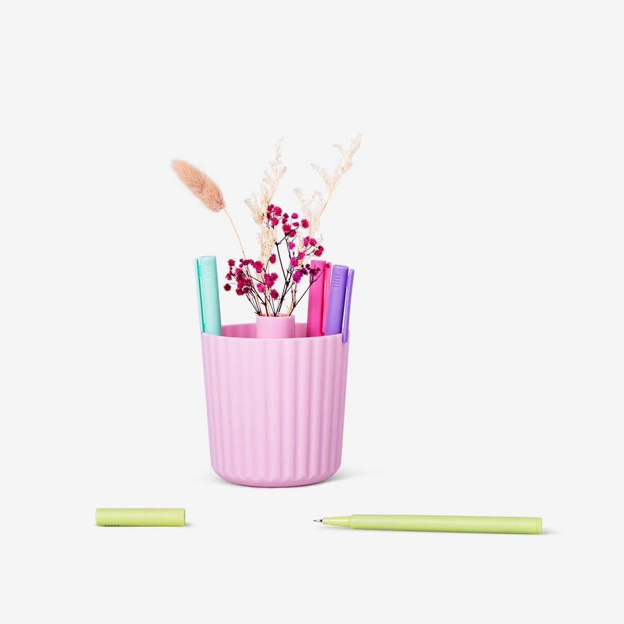 Flying Tiger Copenhagen Pembe Plastik Çok Amaçlı Kalemlik