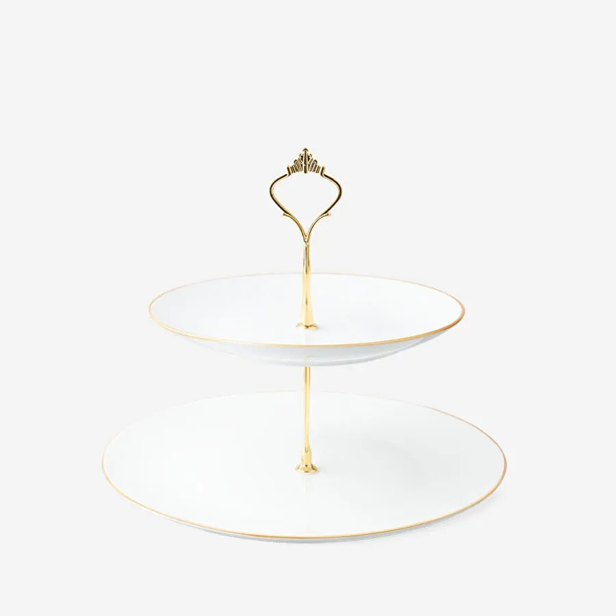 Flying Tiger Copenhagen Gold Detaylı 2 Katlı Servislik