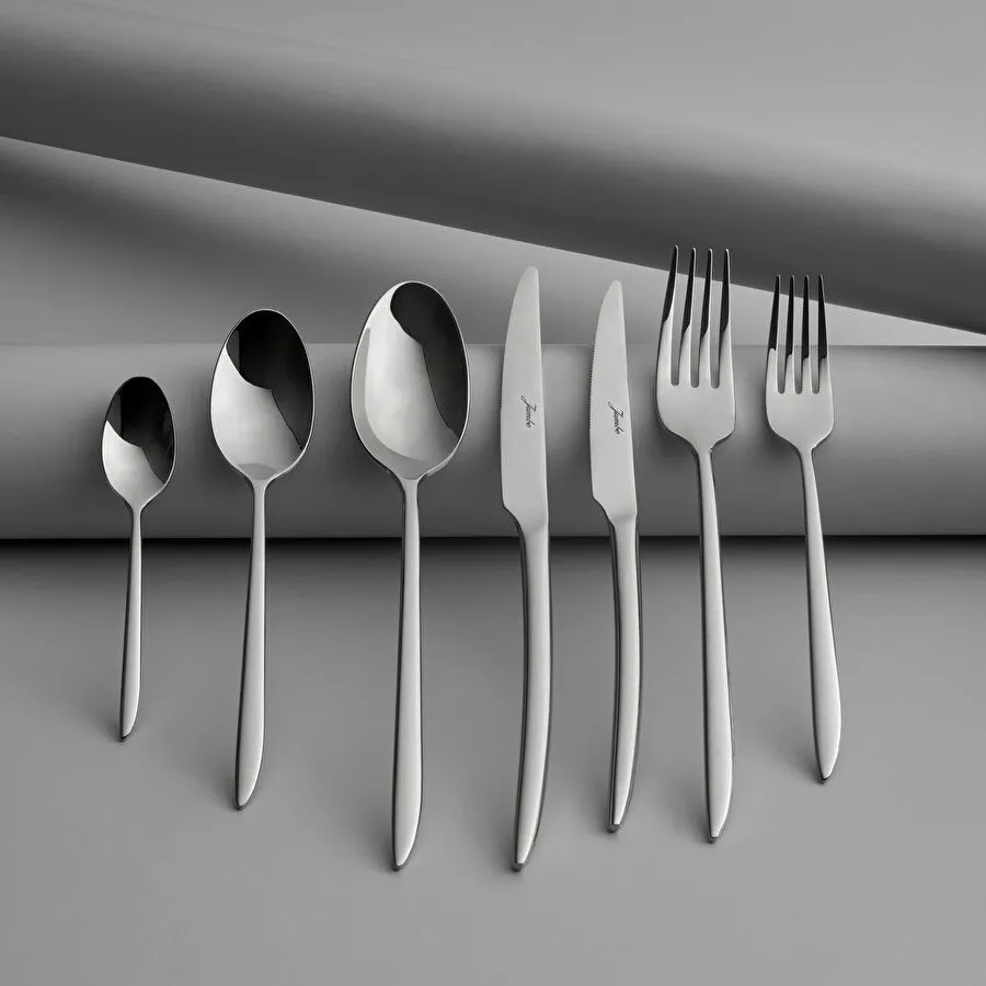 Jumbo 2600 84 Parça 12 Kişilik Çelik Çatal Kaşık Bıçak Takımı