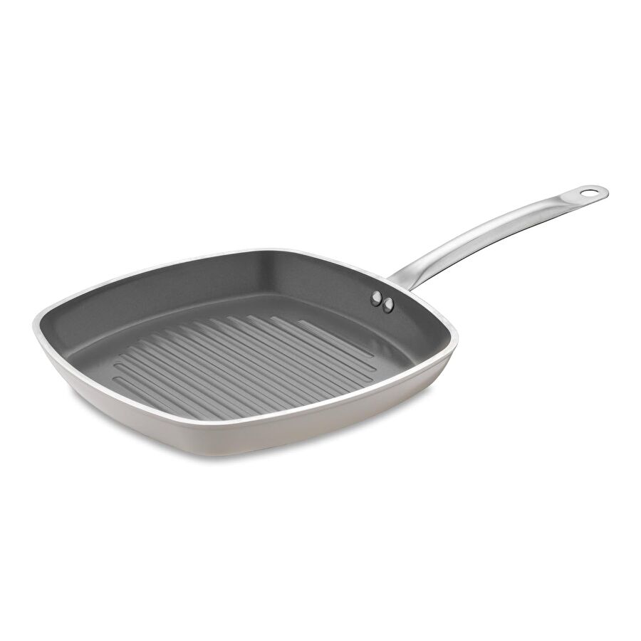 Jumbo Swiss Crystal Bej İndüksiyon Tabanlı Grill Tava 28 cm