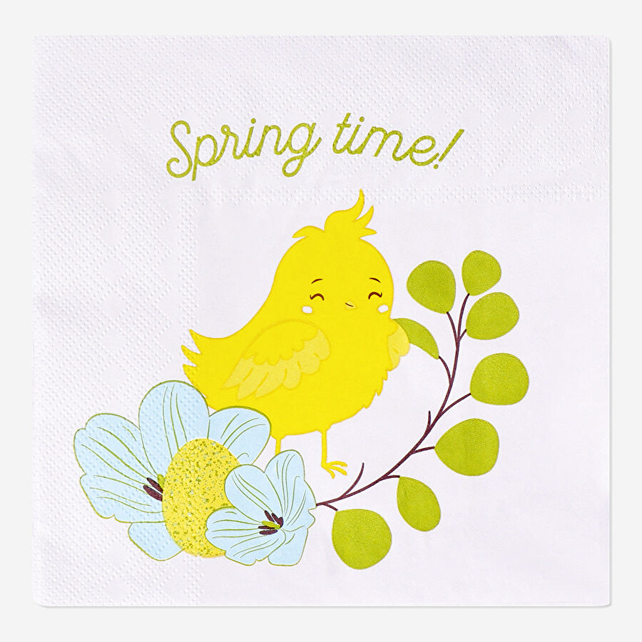 Flying Tiger Copenhagen 16'lı Kuş Desenli Pembe Peçete 16,5 cm x 16,5 cm