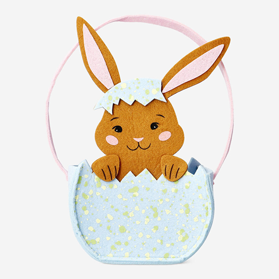 Flying Tiger Copenhagen Kahverengi Tavşan Detaylı Yumurta Şeklinde Hediye Çantası