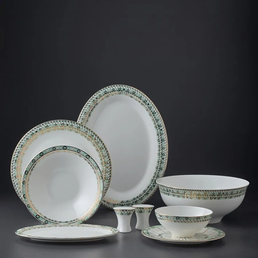 Jumbo Green Glamor 58 Parça 12 Kişilik Yemek Takımı