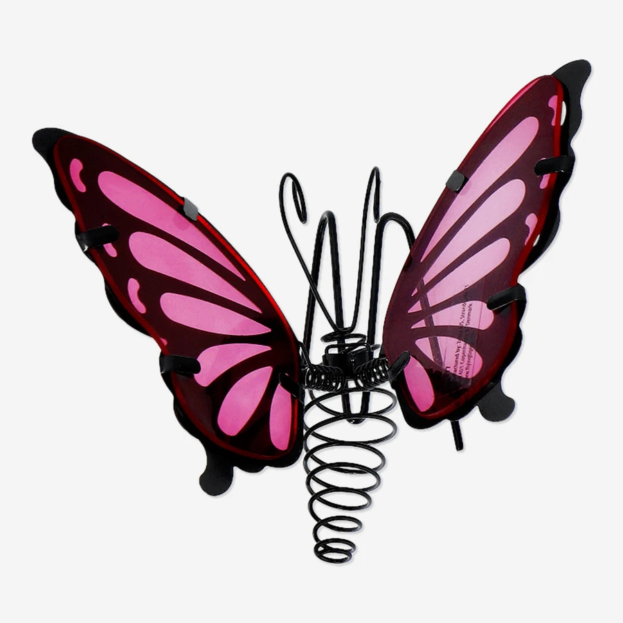 Flying Tiger Copenhagen Pembe Metal Kelebek Şeklinde Saksı Süsü