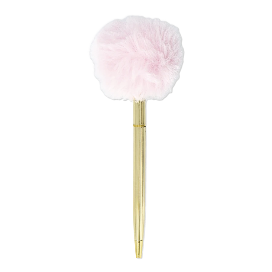 Flying Tiger Copenhagen Pembe Ponpon Detaylı Gold Tükenmez Kalem