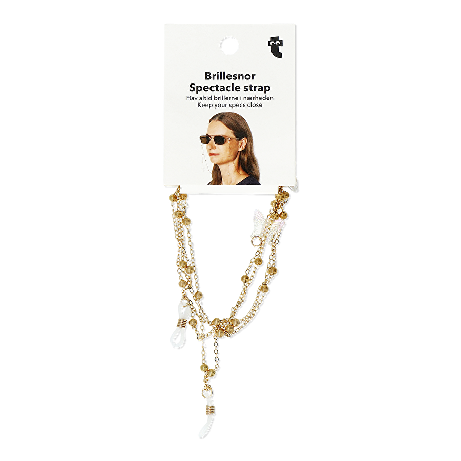 Flying Tiger Copenhagen Sallantılı Gold Gözlük Zinciri