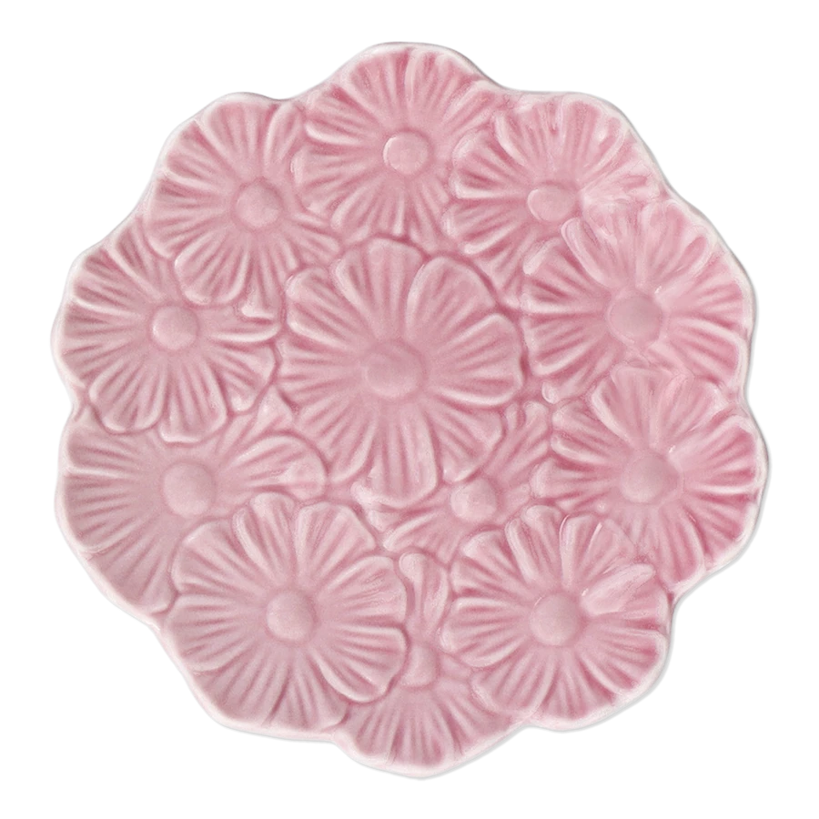 Flying Tiger Copenhagen Küçük Pembe Çiçek Desenli Seramik Tabak