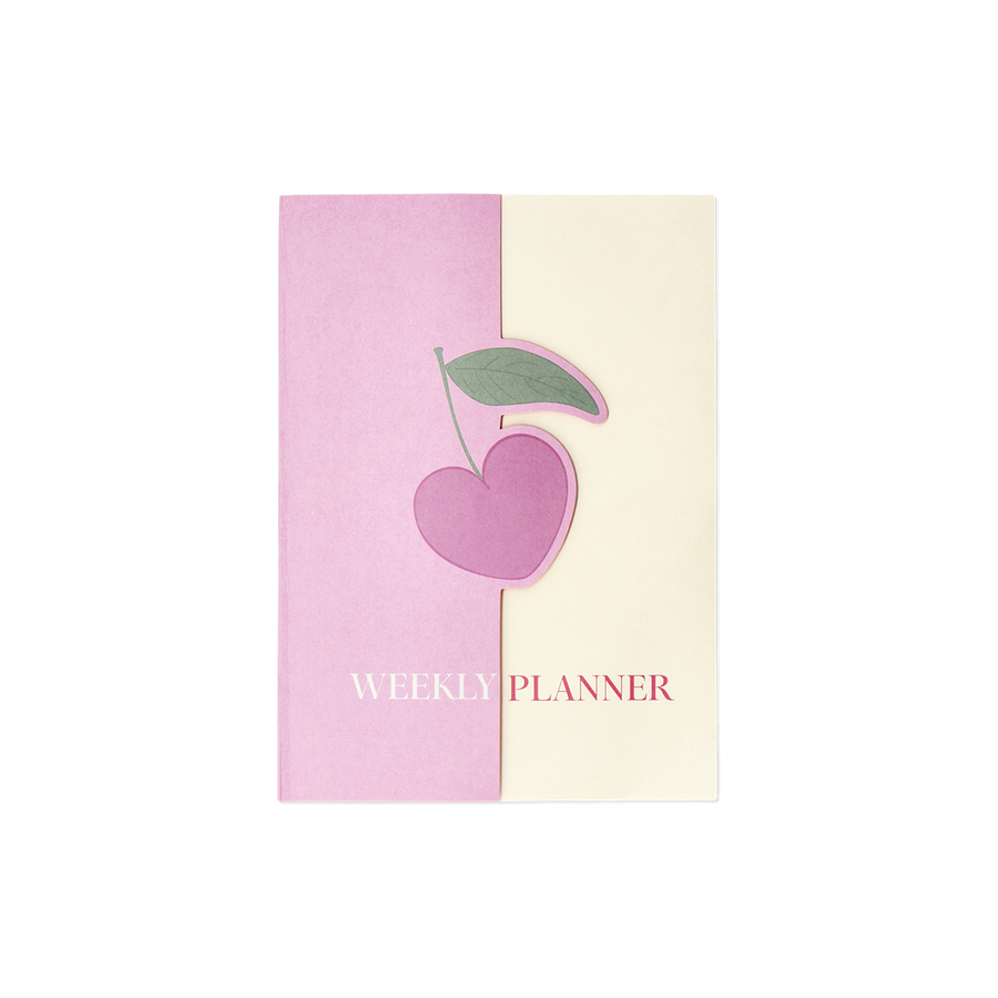 Flying Tiger Copenhagen Pembe Kiraz Desenli Haftalık Planlayıcı Defter