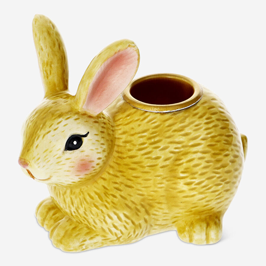 Flying Tiger Copenhagen Kahverengi Tavşan Şeklinde Seramik Mumluk