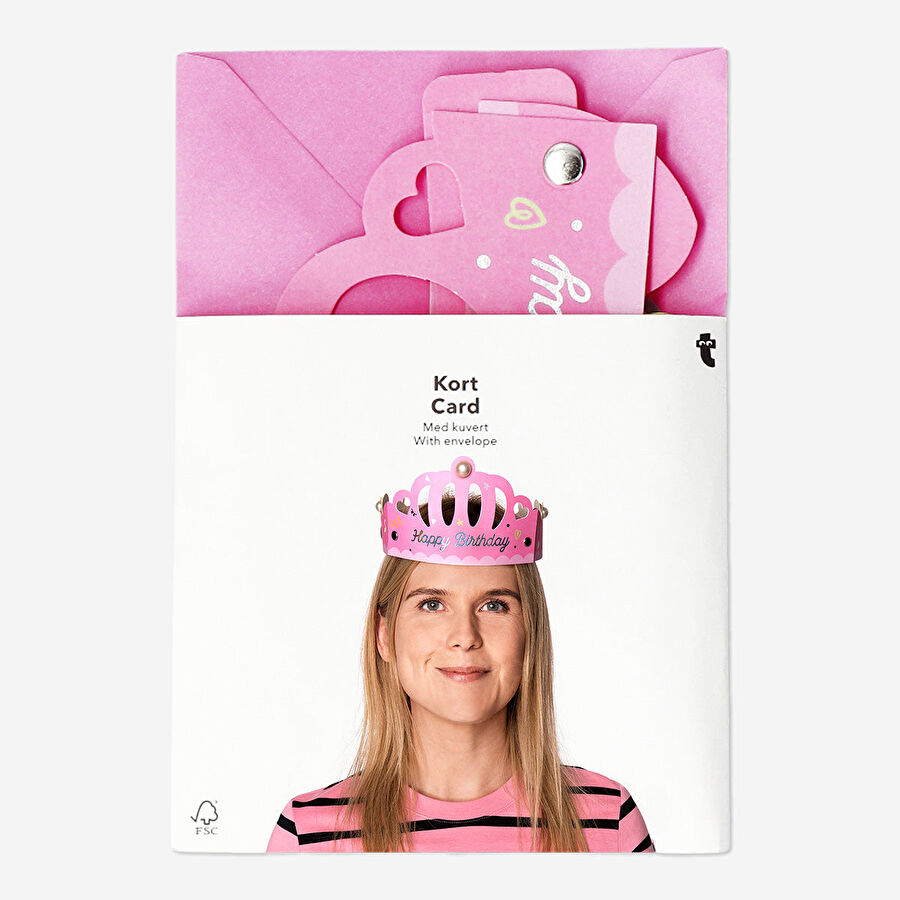 Flying Tiger Copenhagen Gold Taç Şeklinde Tebrik Kartı