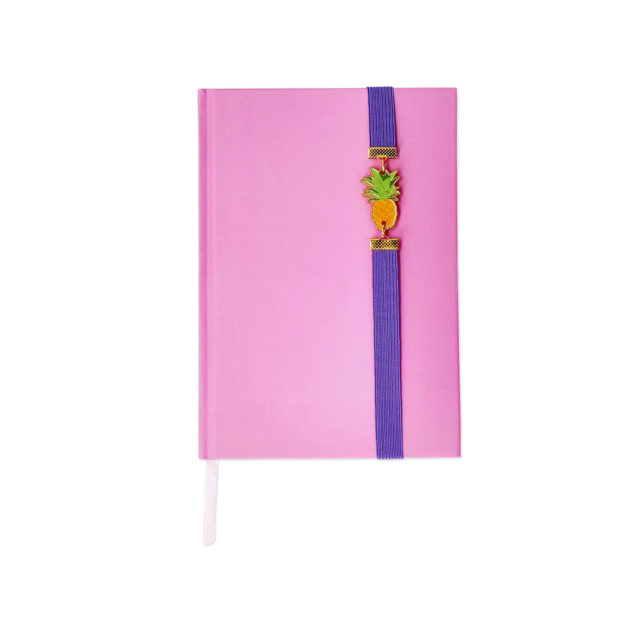Flying Tiger Copenhagen Ananas Detaylı Pembe Defter