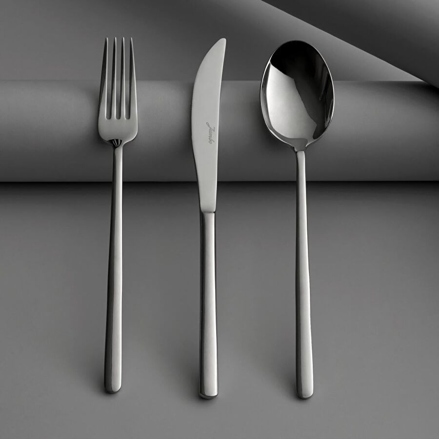 Jumbo 2900 Vannes 18 Parça 6 Kişilik Yemek Çatal Kaşık Bıçak Takımı