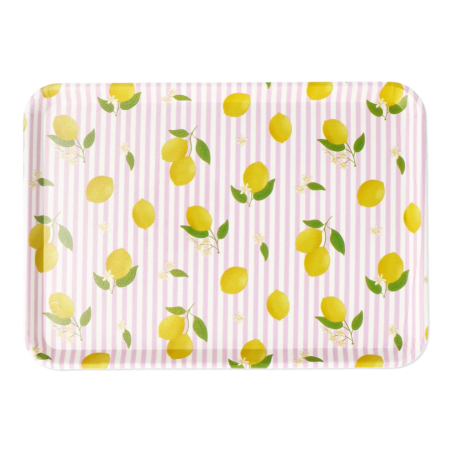 Flying Tiger Copenhagen Sarı Limon Desenli Küçük Tepsi