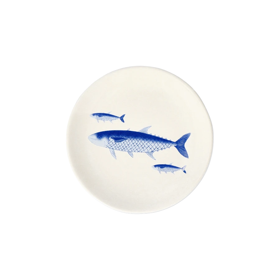 Flying Tiger Copenhagen Balık Desenli Beyaz Küçük Tabak