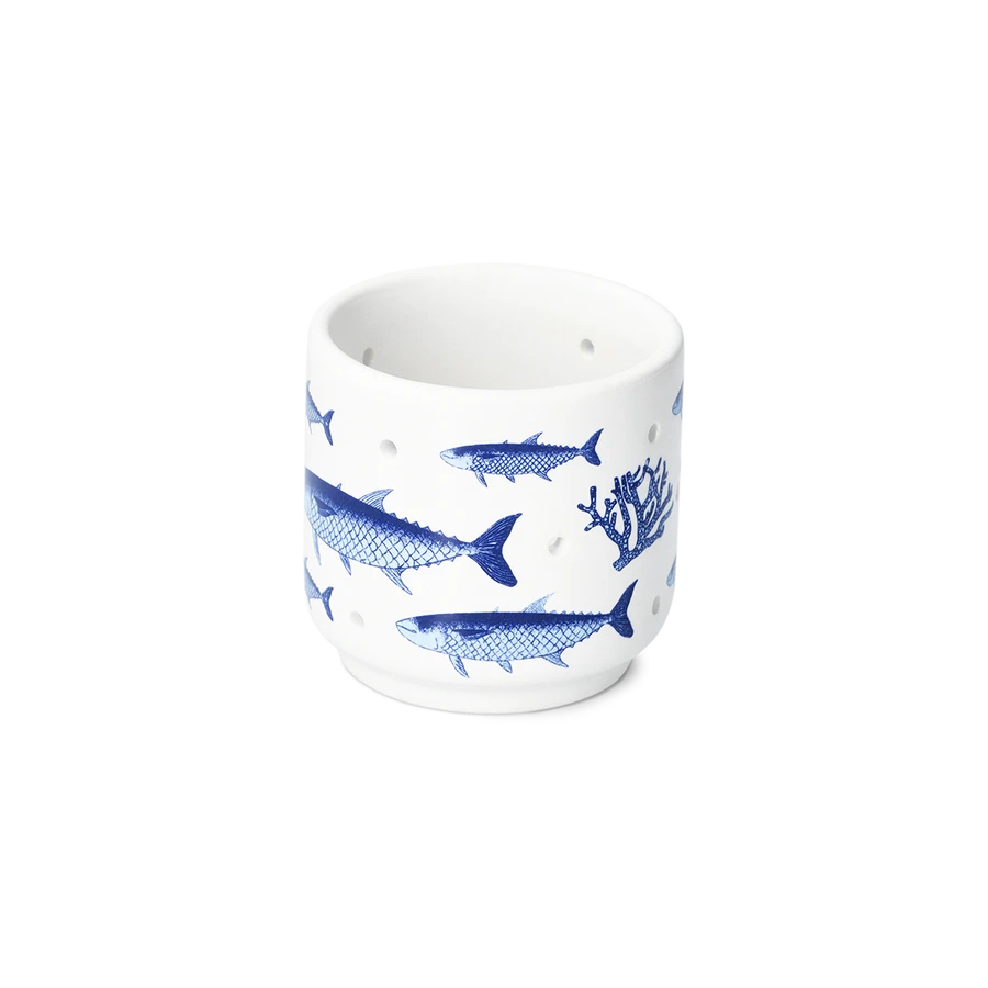 Flying Tiger Copenhagen Balık Desenli Beyaz Tealight Mumluk