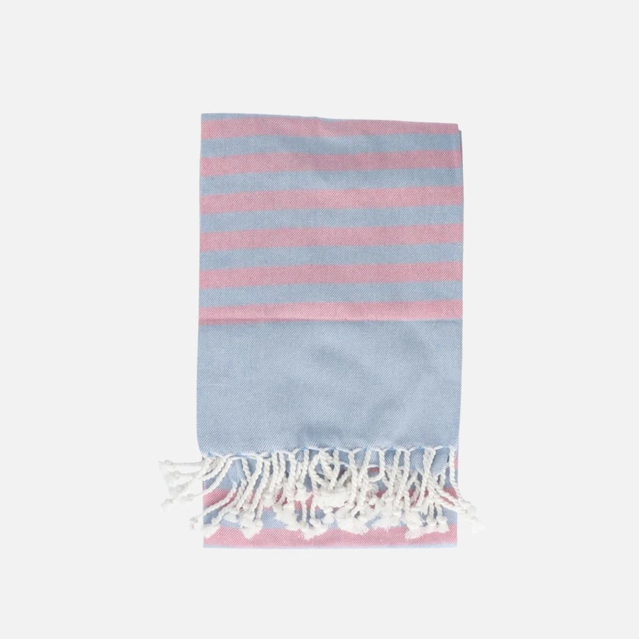 Flying Tiger Copenhagen Mavi Pembe Çizgili Peştemal